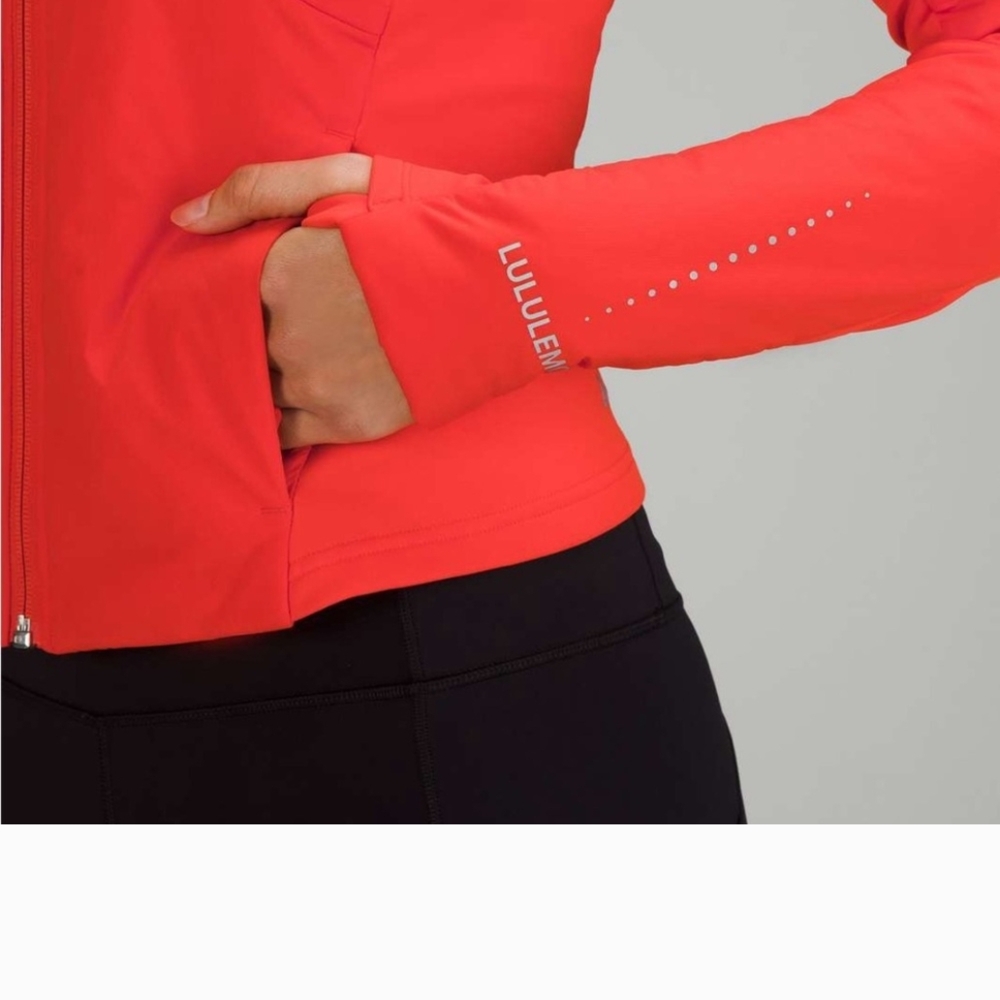 Lululemon Red Jacket Never Worn Solar Orange Size 6